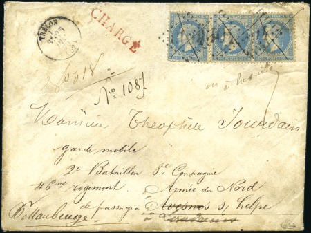 Stamp of France 1870 Lettre chargé pour un militaire en campagne a
