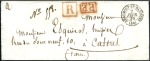 Stamp of France Tarif du 01.01.1849, Quatre lettres recommandés et