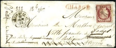 Tarif du 01.07.1850: Lettre chargé du 2è échelon d