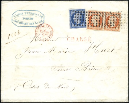 Stamp of France Lettre chargée au 3è échelon de poids de Paris 27.