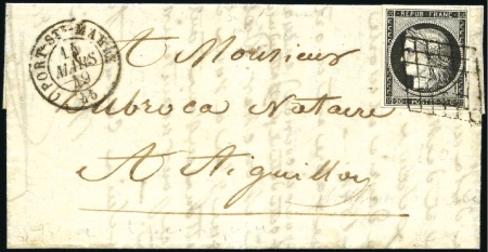 1849-52, 17 lettres et 1 devant avec Cérès, toutes