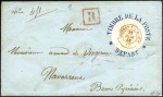 Stamp of France 1848-51, Trois enveloppes Marion en recommandé : e