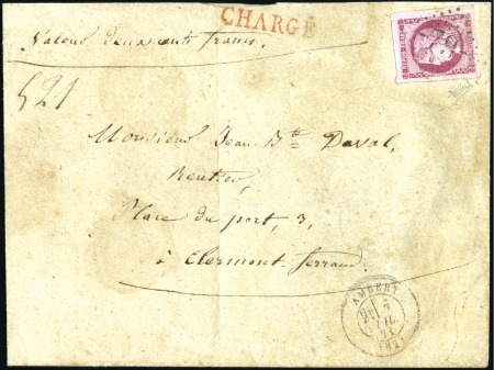 1870-75, Douze lettres chargées avec Bordeaux dont