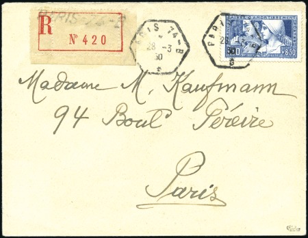 Stamp of France 1906-30, Collection "Les Recommandés en France" de