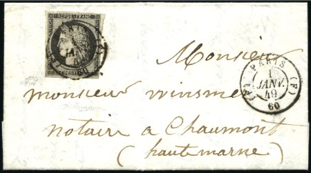 Stamp of France Premier Jour d'émission du 20c Noir