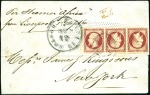 Stamp of France 80c Empire ND en TETE-BECHE dans une bande de troi
