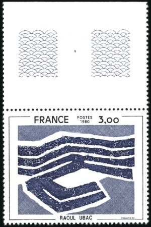 1980 3F Ubac, variété COULEUR BEIGE OMISE, neuf, T