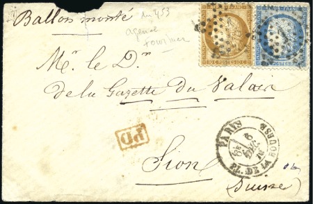 La Gazette du Valais acheminé par le Denis Papin, 