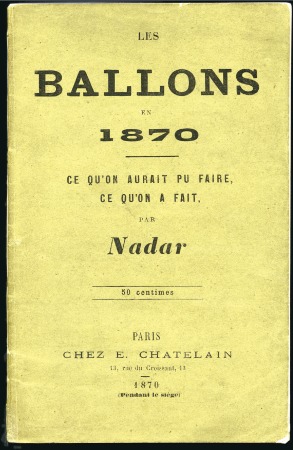 Brochure "Les Ballons en 1870, ce qu'on aurait pu 