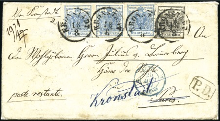 Stamp of Hungary POST NACH FRANKREICH - DESTINATION FRANCE
9Kr (Pa