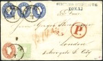 Stamp of Hungary POST NACH GROSSBRITANNIEN mit AUSGABENMISCHFRANKAT