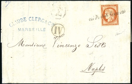 1870 40c Siège obl. "COI POSTALI FRANCESI" sur let