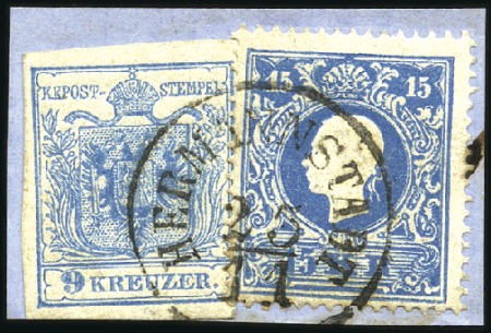 Stamp of Hungary FARBENGLEICHE AUSGABENMISCHFRANKATUR
15Kr blau Ty