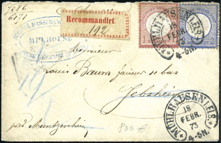 Stamp of France » Guerre de 1870-1871 Alsace-Lorraine : Lettre de Mulhouse en recommandé