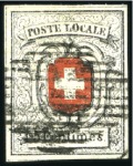 Stamp of Switzerland / Schweiz » "Waadt", "Neuenburg", "Winterthur" Neuenburg mit schwarzer Raute sauber entwertet, ri