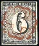 Stamp of Switzerland / Schweiz » Kantonalmarken » Zürich 6Rp (Type I), waagrechte Untergrundlinien, 71. Mar