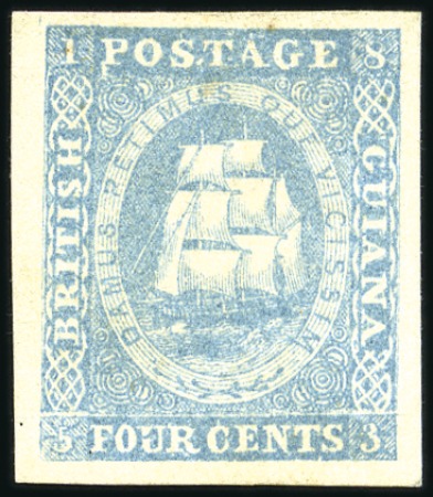 1853-55 Waterlow lithographed 4c pale blue, unused