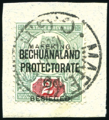 1900 Sans Serif Ovpt 6d on 2d tied to piece by com