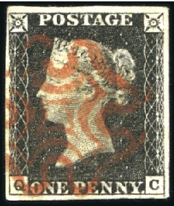 Stamp of Great Britain » 1840 1d Black and 1d Red plates 1a to 11 1840 1d Black pl.4 QC with fine to very good margi