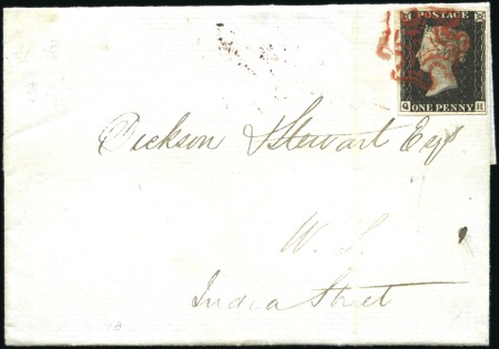 Stamp of Great Britain » 1840 1d Black and 1d Red plates 1a to 11 1840 (Sep 29) Wrapper sent locally in Edinburgh wi