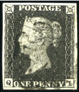Stamp of Great Britain » 1840 1d Black and 1d Red plates 1a to 11 1840 1d Black plates 1a to 10 used (one of each), 