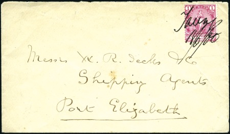 1900 (Jun 16) Envelope from Taungs to Port Elizabe