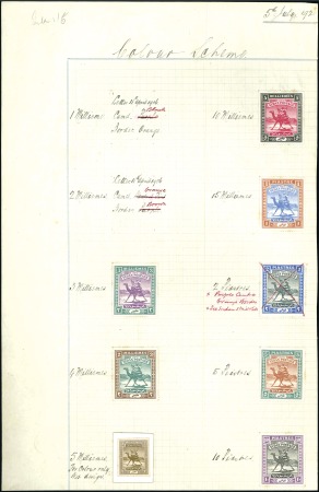 1921 (Jul 5) De La Rue "Colour Scheme" Appendix sh