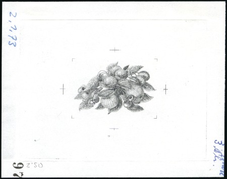 Stamp of Austria » 2nd. Republic 1974 Fruit & Flowers set of three, single die proo