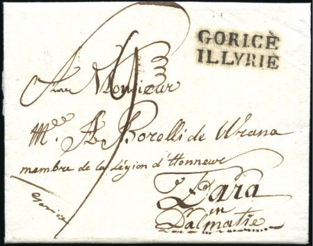1812-1813 GORICE ILLYRIE: Folded letter of Borelli