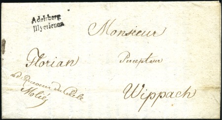 1811 ADELSBERG ILLYERIENNE: Folded letter bearing 