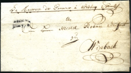 1811 ADELSBERG ILLIERYENNE: Folded letter bearing 