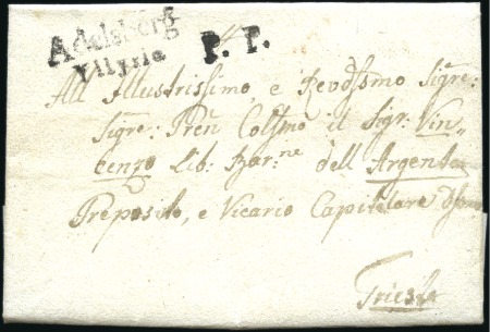 Stamp of Austria » Pre-Stamp Letters and Documents 1813 ADELSBERG YLLYRIE: Folded letter bearing blac