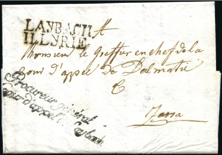 Stamp of Austria » Pre-Stamp Letters and Documents 1810-1812 LAYBACH ILLYRIE: Folded letters bearing 