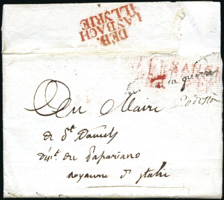 1810 LAYBACH ILLYRIE:  Folded letter from Ministry