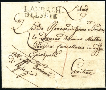 1813 LAYBACH JLLYRIE: Folded letter bearing 2nd ty