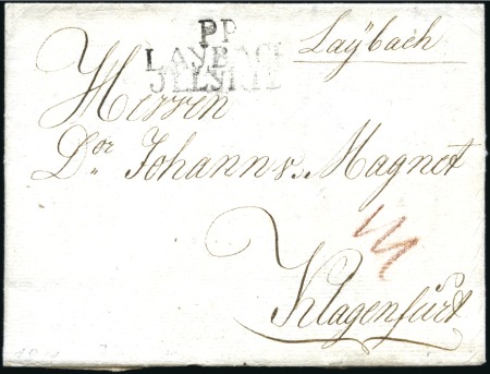 Stamp of Austria » Pre-Stamp Letters and Documents 1811 LAYBACH JLLYRIE: Folded letter bearing 2nd ty