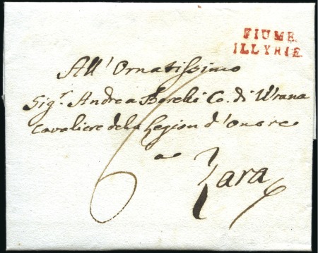 1810 FIUME ILLYRIE: Folded letter from the Borelli