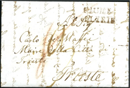 Stamp of Austria » Pre-Stamp Letters and Documents 1810-1813 FIUME ILLYRIE:  Folded letter bearing bl