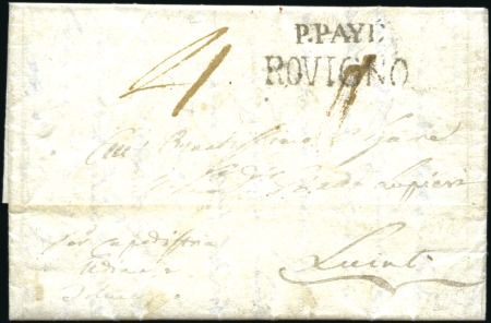 Stamp of Austria » Pre-Stamp Letters and Documents 1811-1812 ROVIGNO: Folded letter bearing straightl
