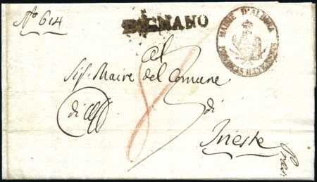 Stamp of Austria » Pre-Stamp Letters and Documents 1812 DIGNANO: Official entire from Albona bearing 