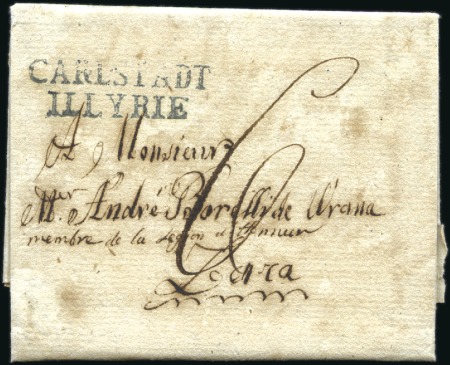 1810 CARLSTADT ILLYRIE:  Folded letter from the Bo