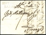 1810-1813 KOSTANIZA ILLYRIE: Red 2-line postmark o