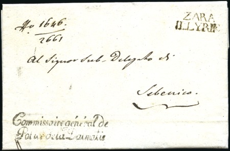 Stamp of Austria » Pre-Stamp Letters and Documents 1811 ZARA YLLIRIE: Black 2-line postmark on offici