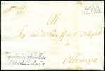 1810-1813 ZARA ILLYRIE: Black 2-line postmark on o