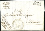 1810-1813 ZARA ILLYRIE: Black 2-line postmark on o