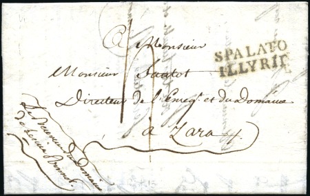 Stamp of Austria » Pre-Stamp Letters and Documents 1812 SPALATO ILLYRIE: Red 2-line postmark on folde