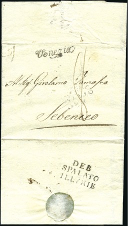 Stamp of Austria » Pre-Stamp Letters and Documents 1812 SPALATO ILLYRIE: Private, folded letter from 