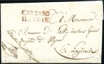 Stamp of Austria » Pre-Stamp Letters and Documents 1810-1812 CATTARO: Red 2-line postmark on official