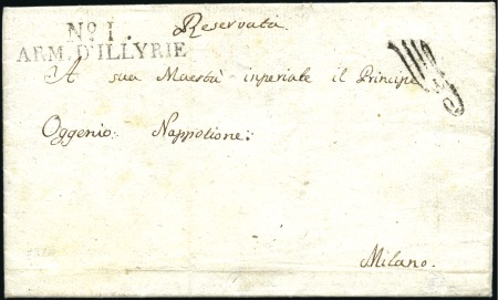 1810 MILITARY MAIL: Black 2-line postmark 'No.1 AR