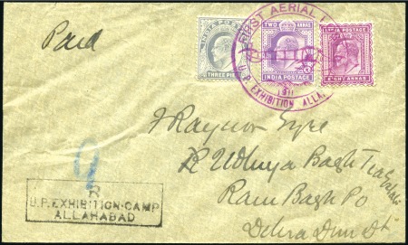 1911 Allahabad First Aerial Post cover to Dehra Du